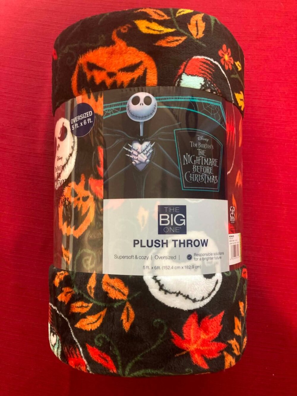 Disney’s The Nightmare Before Christmas Plush Throw Blanket The Big One